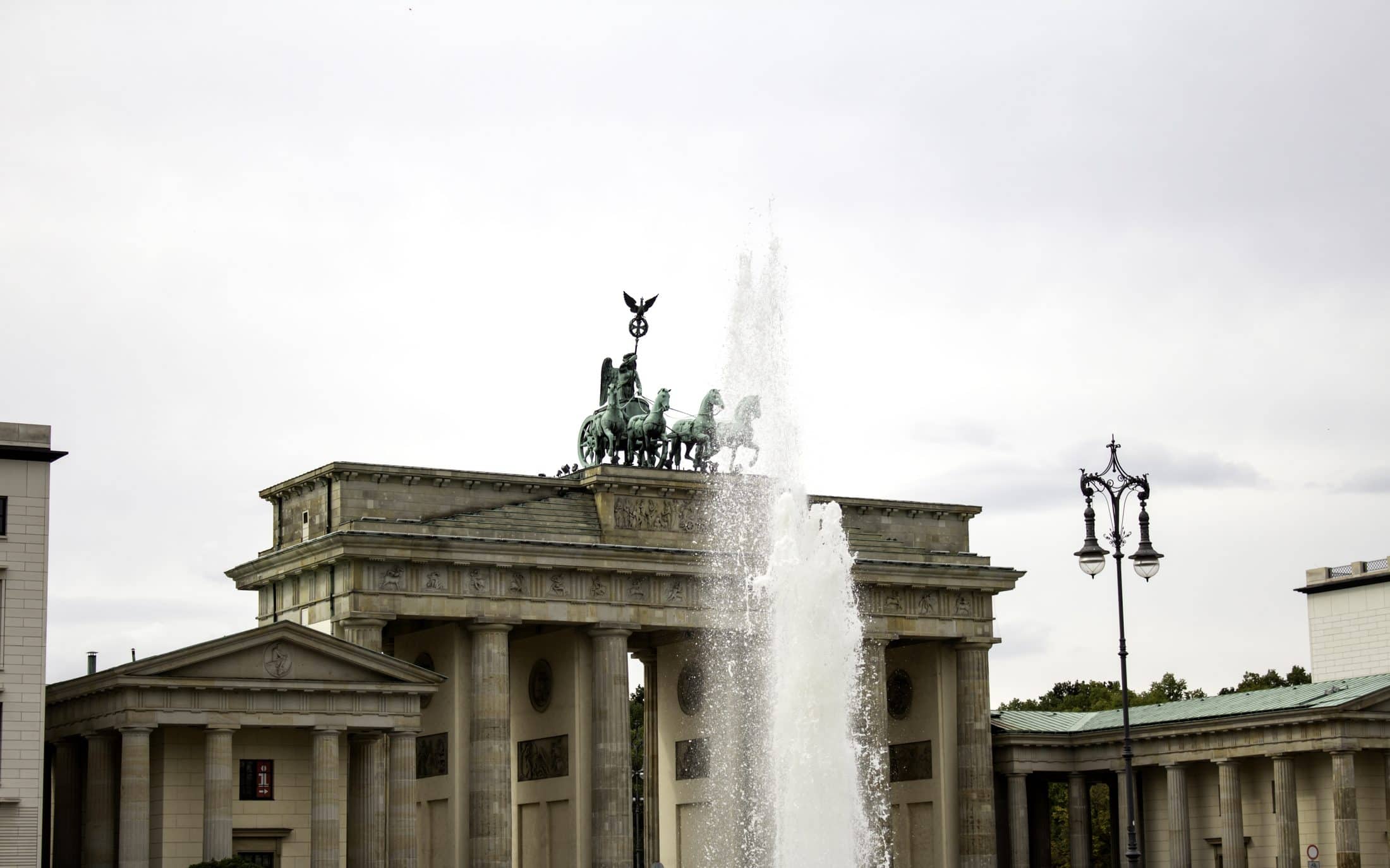 Brandenburg Gate, monument detail in Berlin