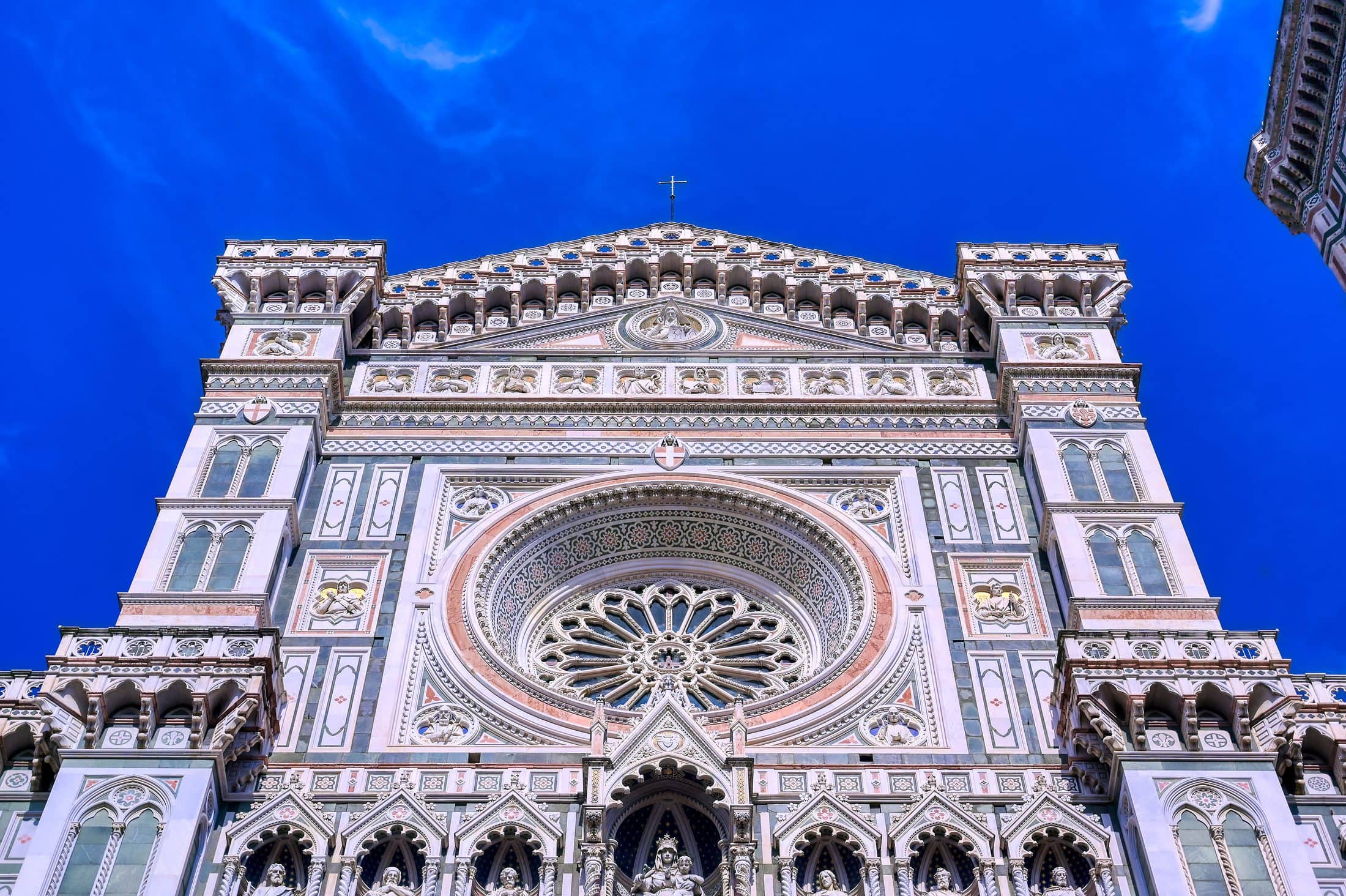 A daytime view of the Florence Cathedral located in Florence, Italy.