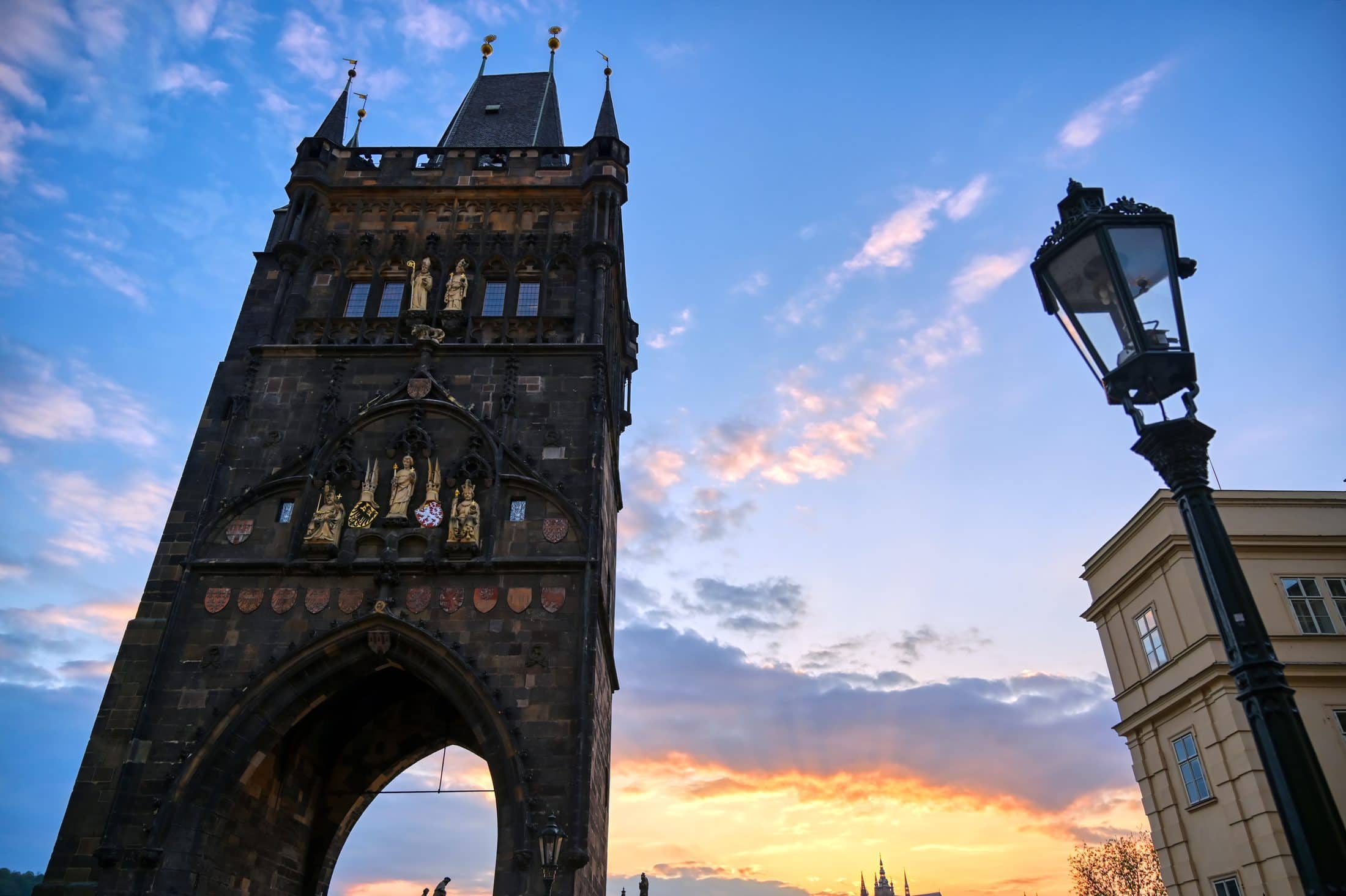 The Old Town Bridge Tower on the Charles Bridge in Prague, Czech Republic